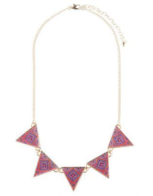 5 Pyramid Patterned Necklace