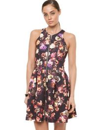 Romantic Floral Racer Dress