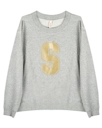 Varsity Sweatshirt in Grey Marl by Sylvester