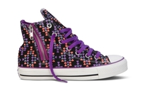 Chuck Taylor All Star Hi - Canvas - Teen Print - Side Zip - Black