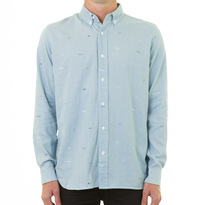 Huffer - Incorrect Button Down Shirt - Chambray Blue