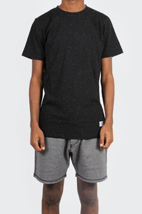 Niels Boucle Tee SS, black