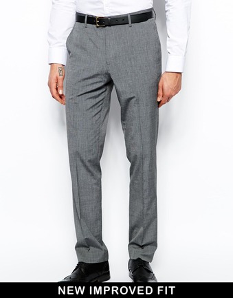 Slim Fit Suit Pants In Grey