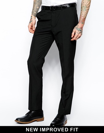 Slim Fit Suit Pants In Black