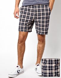 Chino Shorts With Check Print