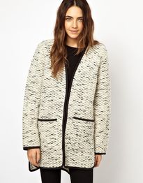 Light Weight Coat With Stepped Hem