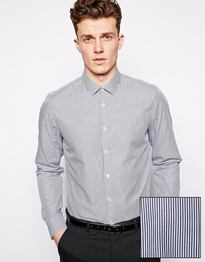 Smart Shirt With City Stripe And Long Sleeves