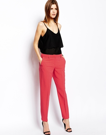 Pants In Slim Leg Crepe