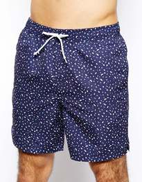 Swim Shorts In Mid Length With Geo Print