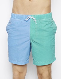 Swim Shorts In Mid Length With Contrast Legs
