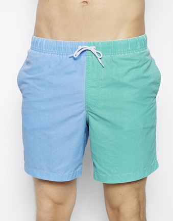 Swim Shorts In Mid Length With Contrast Legs