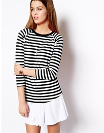 Baseball Top in Stripe