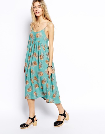 Midi Dress In Pineapple Print