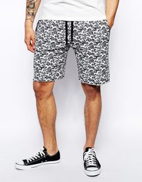 Jersey Shorts With All Over Print