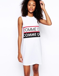 Sleeveless T-Shirt Dress in Comme Ci Comme Ca