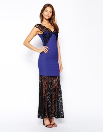 Bandage Maxi Dress with Lace Detail