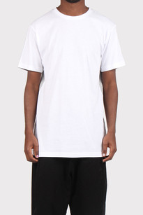 Side Panel Basic T-Shirt - white/grey