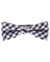 Gingham Check Bow Tie