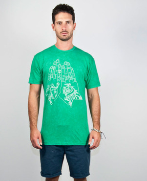 fourfontaine tattoo acid tee (green)