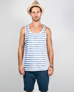 fourfontaine dirty dirty singlet (blue/white)