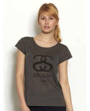 stussy refinery tee (charcoal marle)