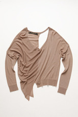 something else cut up sweater, bronze