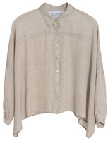 Oversize Crop Shirt, Oak or Print Wash White