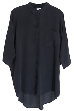 Oversize Long Shirt, Navy