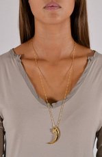 eagle claw necklace in gold-vermeil