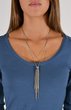 knot tassel necklace in silver