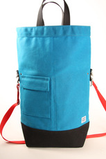 TOTE BAG BLUE, BLACK, RED STRAP