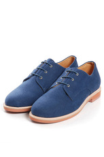 380g LACE UP SHOE, NAVY BLUE LINEN