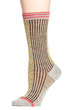 jacquard v boot socks, melange grey
