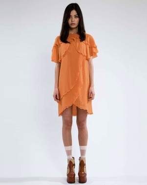 Fantail Dress - Persimmon