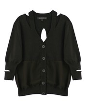 Split Up Cardigan - Black