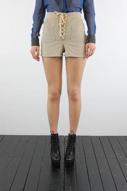 Corduroy Lace Up Shorts