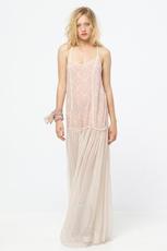 cami chiffon maxi, cream/dirty pink