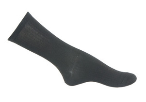 SILK CREW SOCK - Black