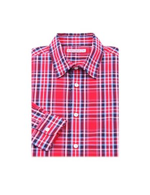 lb red check shirt