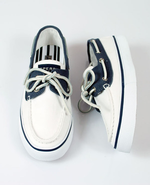 sperry womens bahama shoes - white/navy