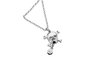 sterling silver karen walker skull and tag necklace