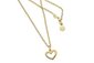 9k yellow gold karen walker heart necklace