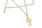 9k yellow gold karen walker robot necklace