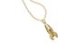 9k yellow gold karen walker rocket ship necklace