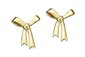 9k yellow gold karen walker bow studs