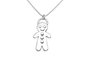 guthrie & steele for girls, gingerbread man necklace