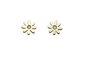 9k yellow gold karen walker daisy stud earrings