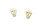 9k yellow gold karen walker mini skull earrings