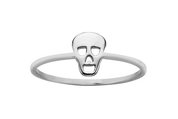 sterling silver karen walker mini skull ring