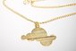 9k yellow gold huffer cloud pendant